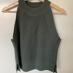 aritzia Wilfred Crevier Knit Top Sage Medium